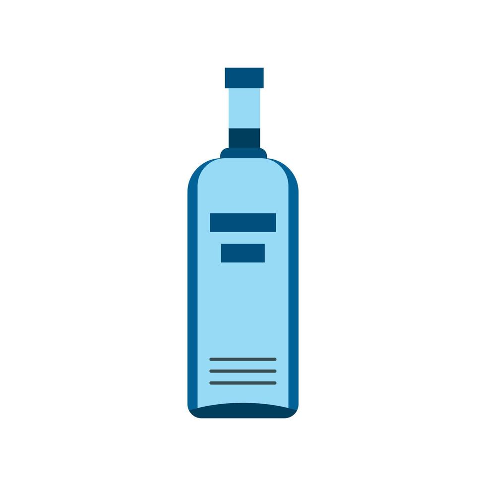 Bottle of vodka icon, flat style vector