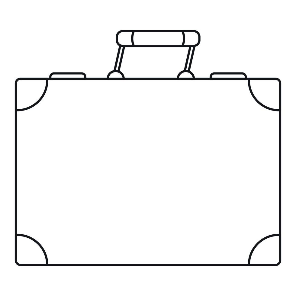 Travel bag icon, outline style vector