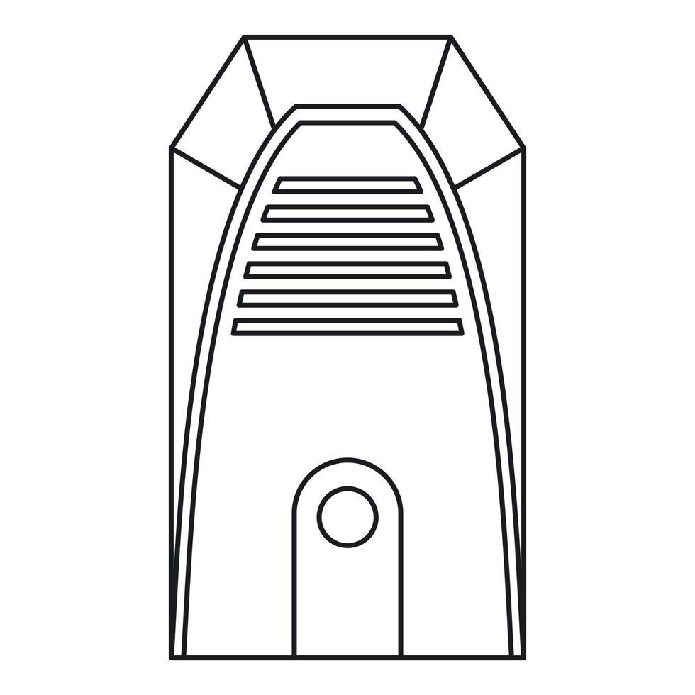 Electric heater icon, outline style vector