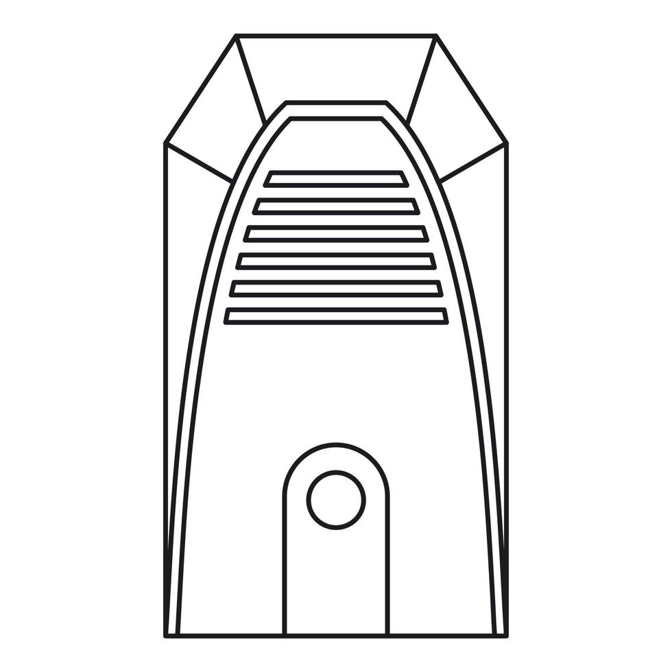 icono de calentador eléctrico, estilo de contorno vector