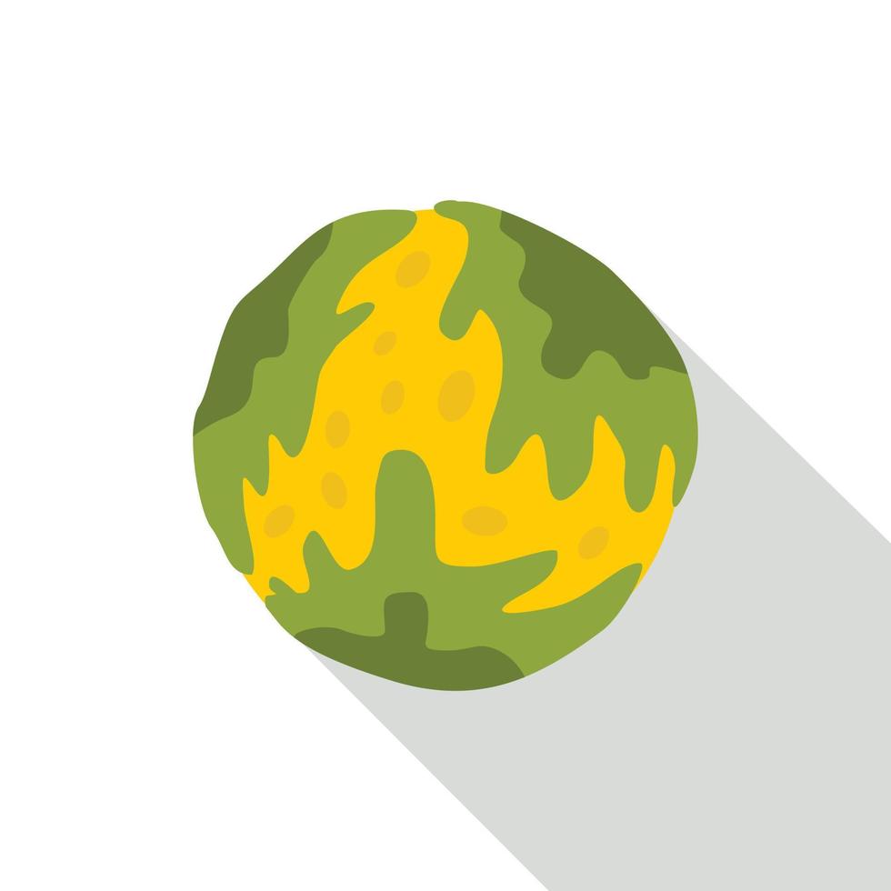 Little planet icon, flat style vector