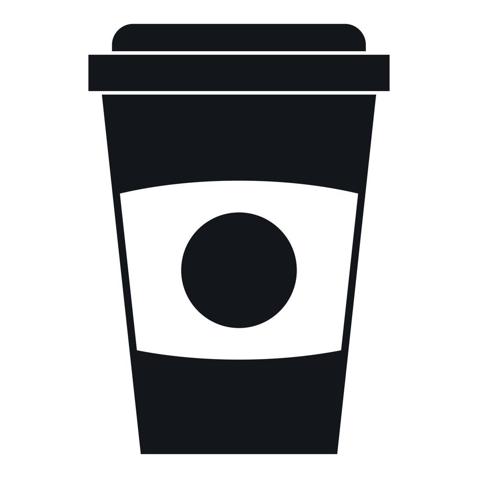 icono de taza de café de papel, estilo simple vector