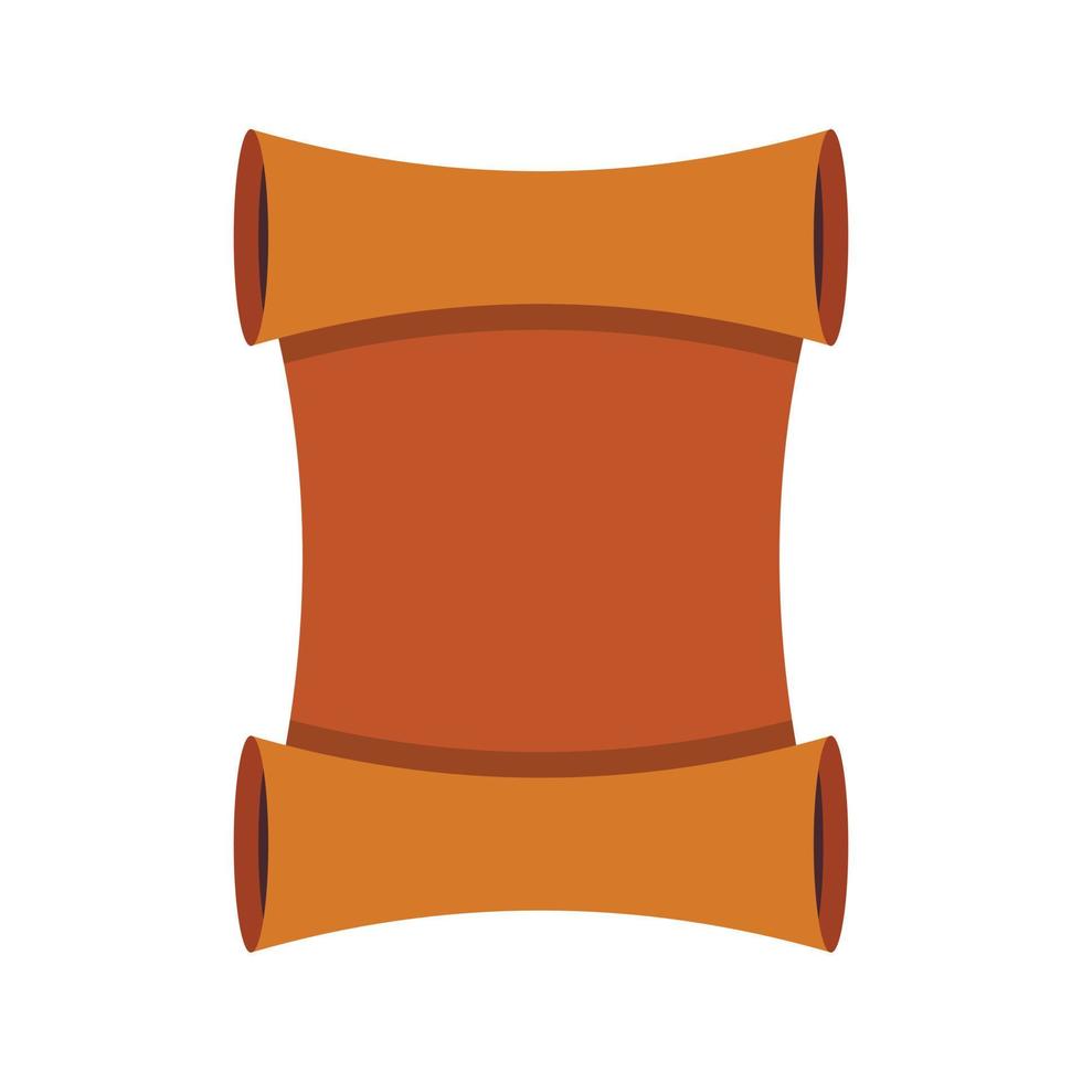 Scroll icon, flat style vector