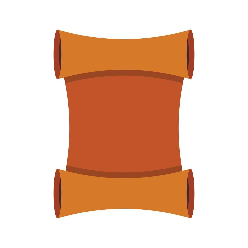 Scroll icon, flat style vector