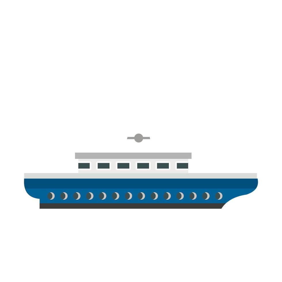 icono de barco de pasajeros, estilo plano vector