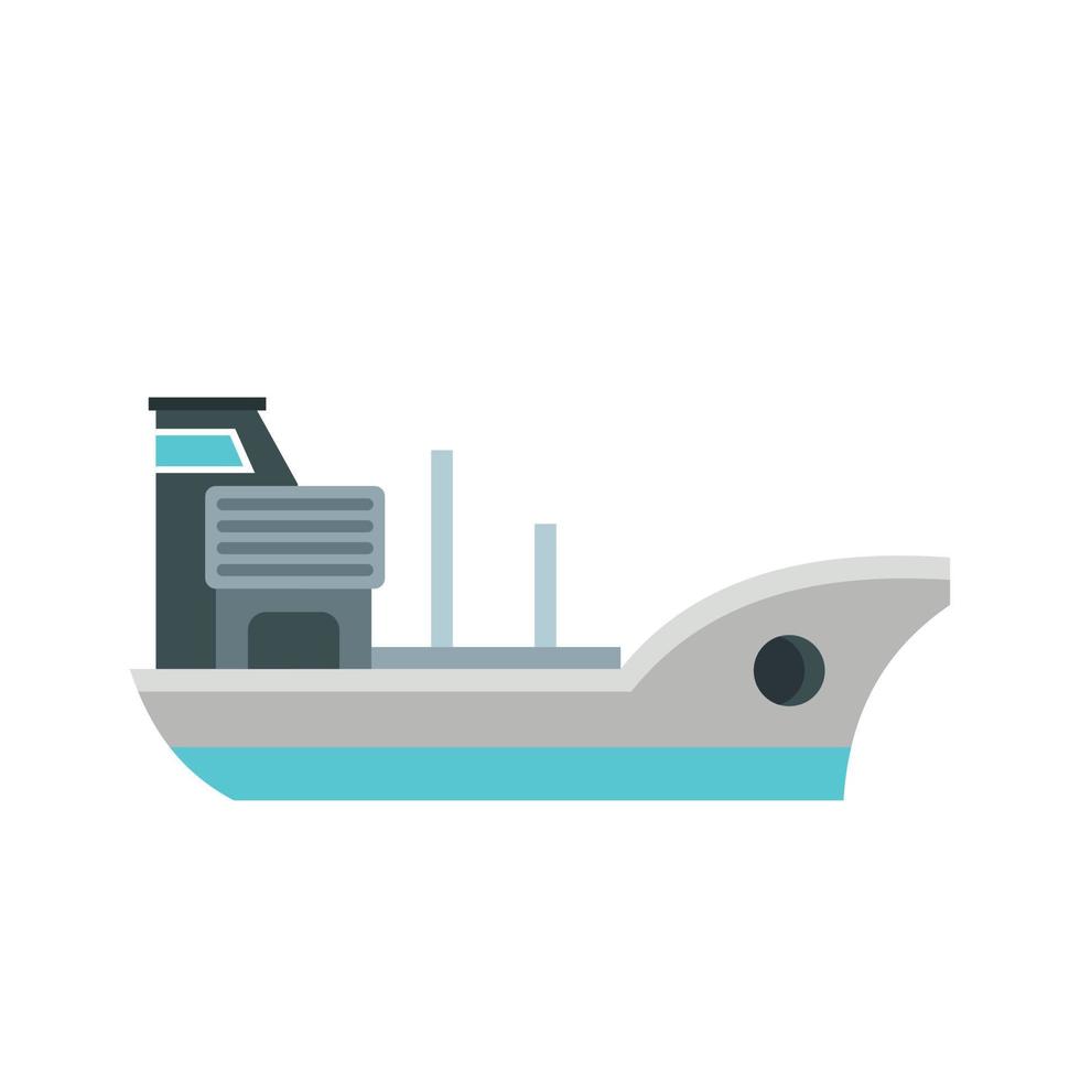 Marine ship icon, flat style vector