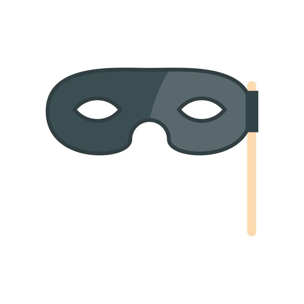Carnival mask icon, flat style vector
