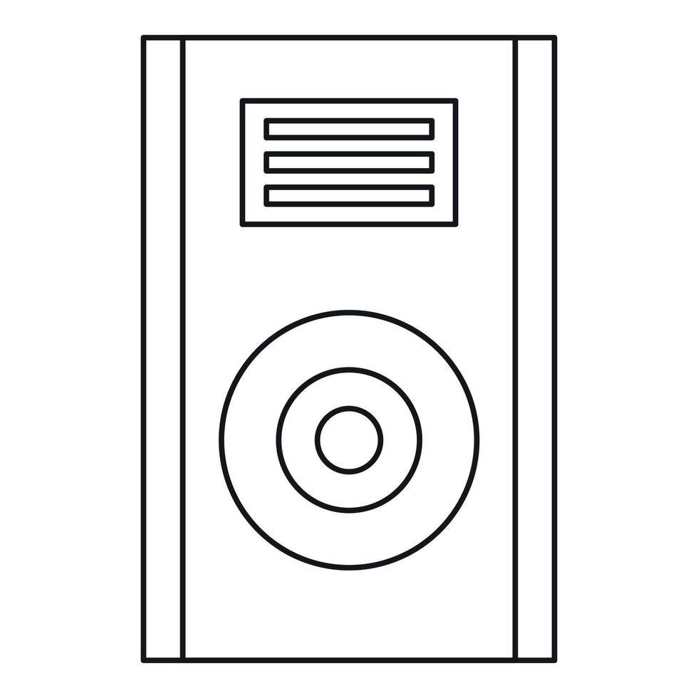 Audio speaker icon, outline style vector