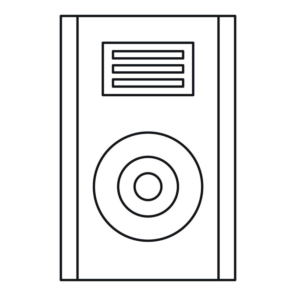 Audio speaker icon, outline style vector