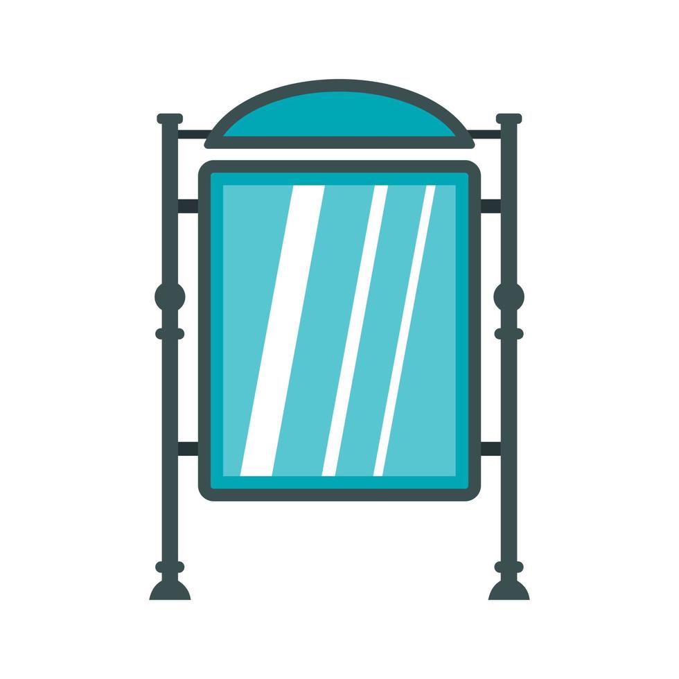 Advertising sign icon, flat style vector