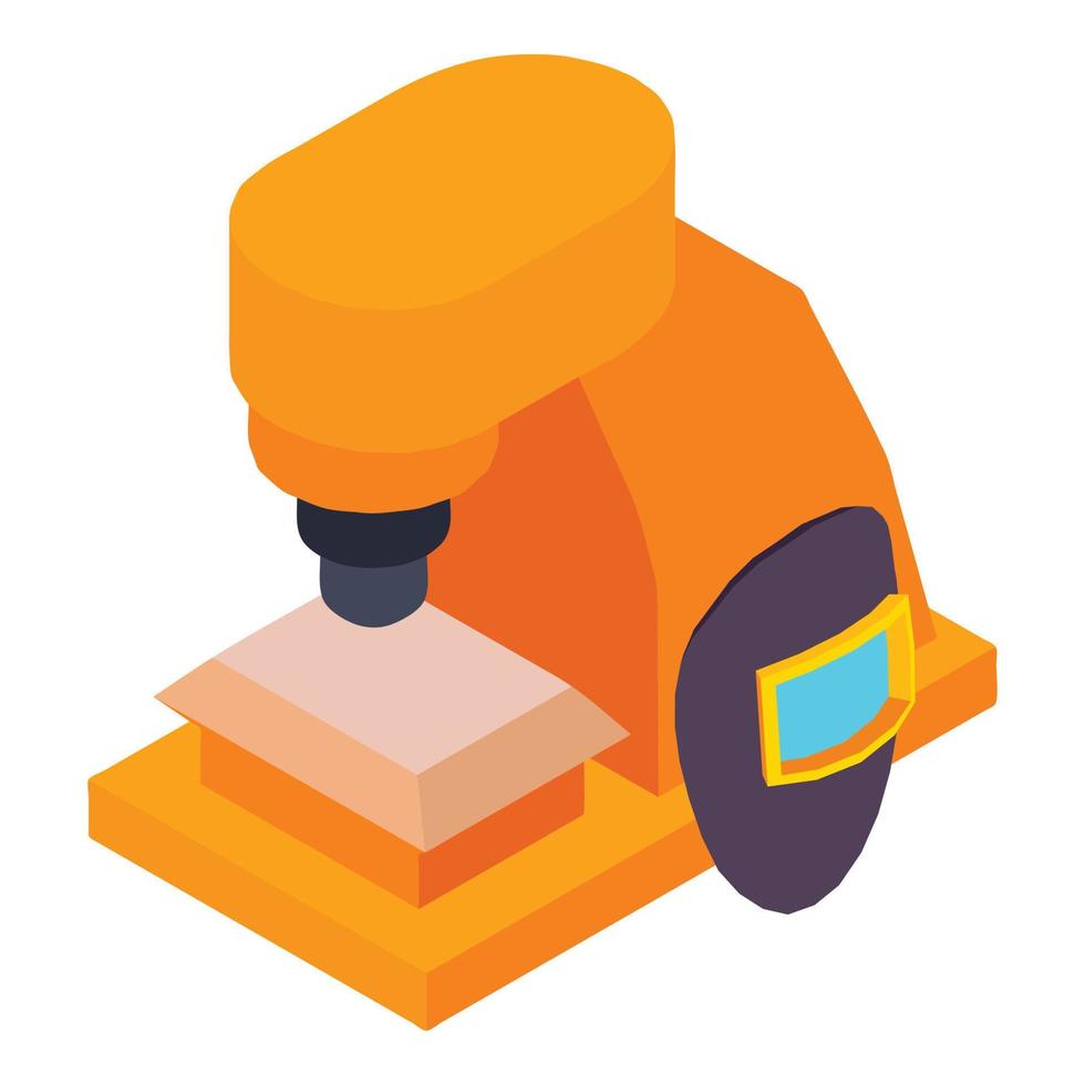 Metallurgical equipment icon isometric vector. Automatic forge safety equipment vector