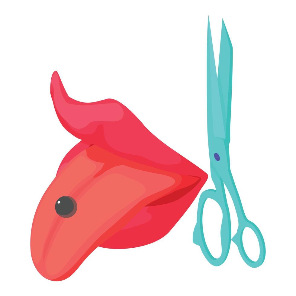 Tongue piercing icon isometric vector. Female lip and tongue with piercing icon vector