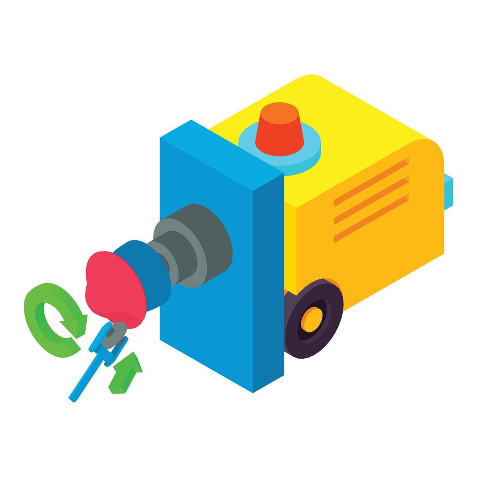 Metalworking concept icon isometric vector. Welding machine industry spinning vector