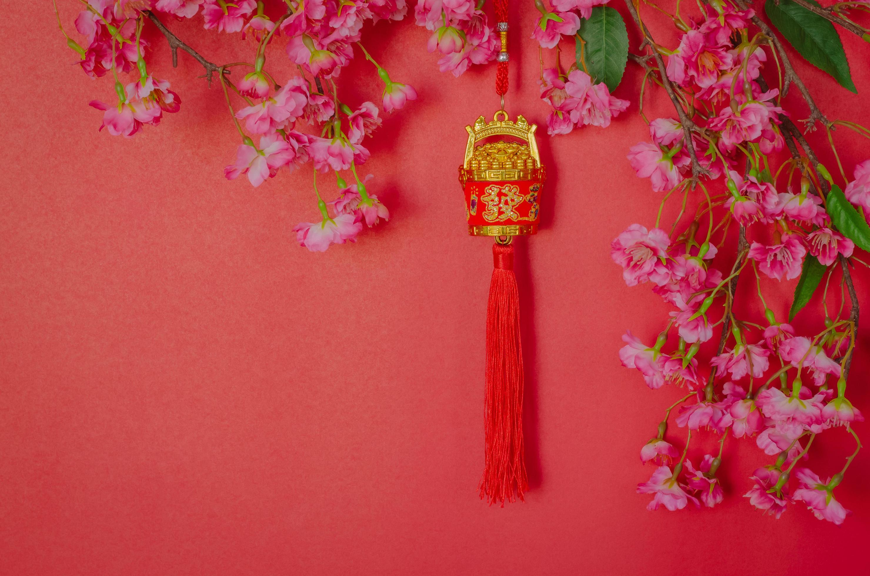 Hanging pendant for Chinese new year ornament meaning of word is wealth