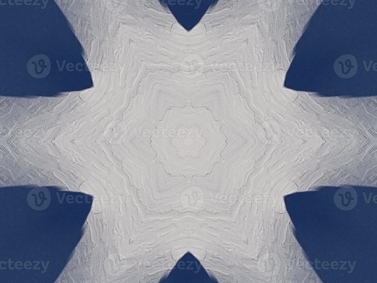 Dark blue sky floral abstract background kaleidoscope unique and aesthetic pattern photo