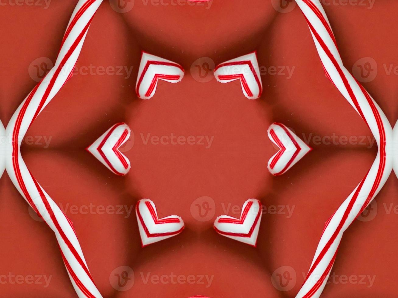 Brown kaleidoscope background with abstract christmas ornament pattern photo