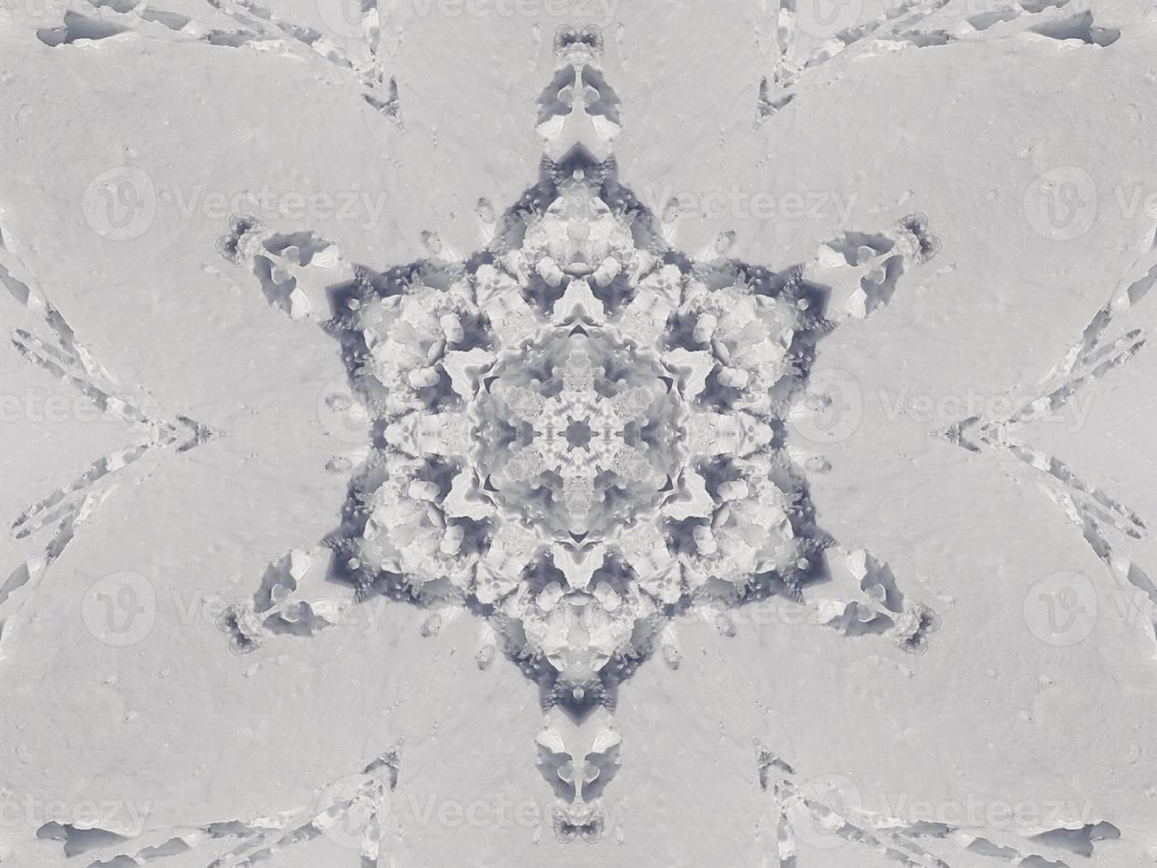 Ashy gray floral abstract background kaleidoscope plain unique and aesthetic pattern photo