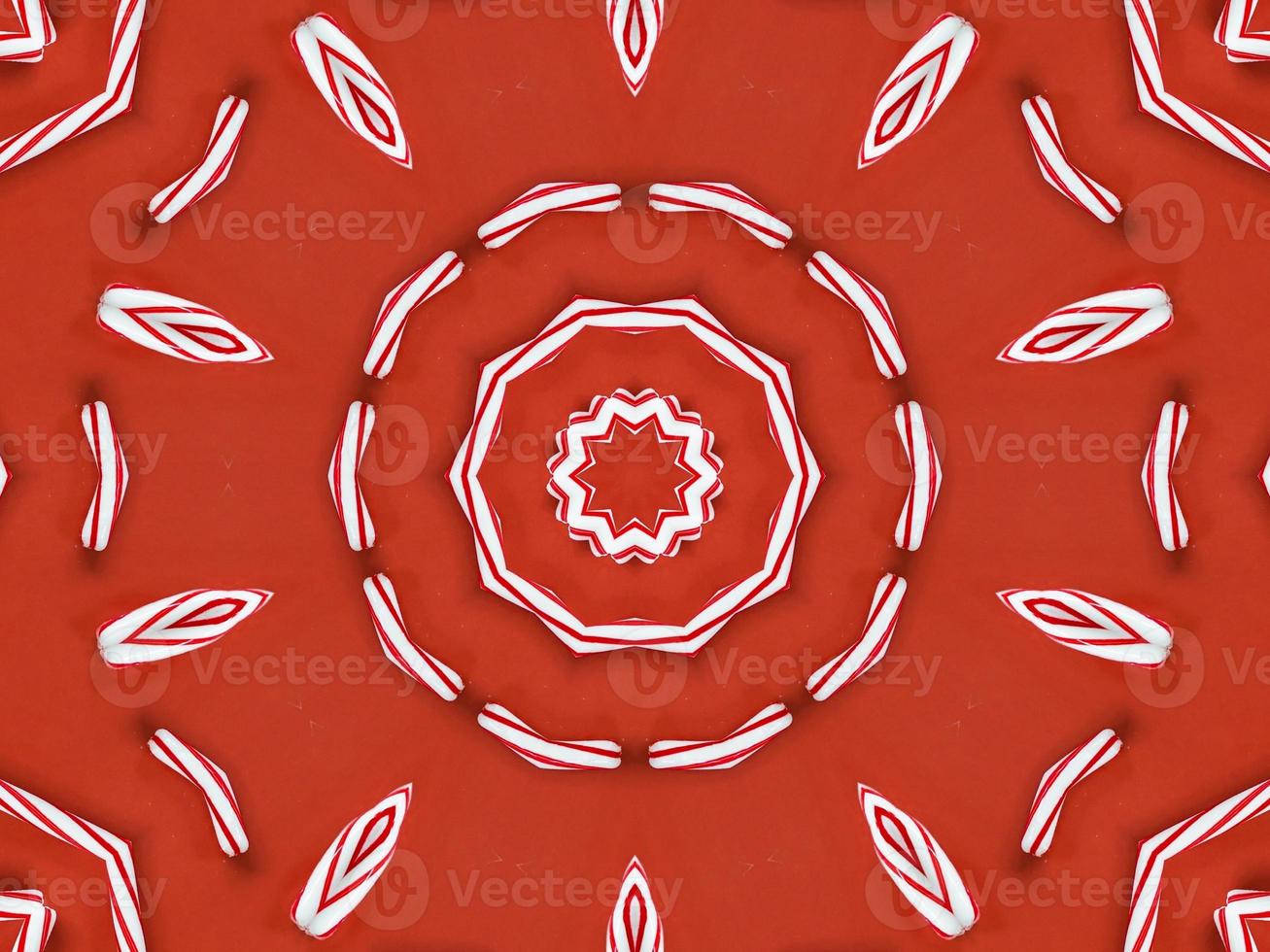 Brown kaleidoscope background with abstract christmas ornament pattern photo