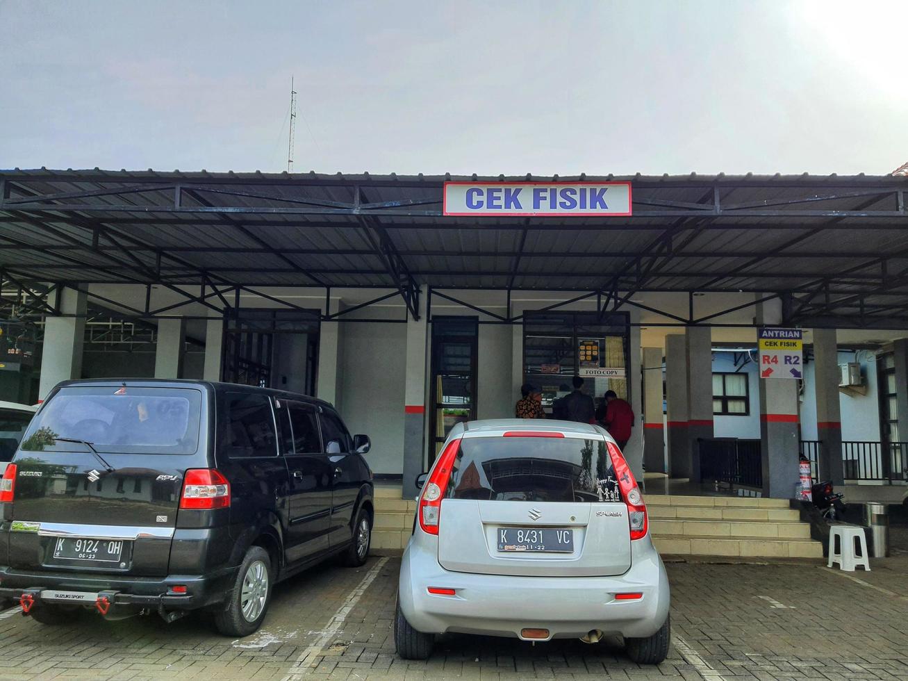 Central Java, Indonesia in October 2022. This is the location for a physical check of vehicles that will extend or replace their vehicle number plates. photo