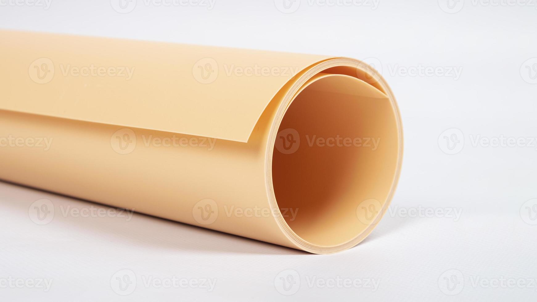 beige roll of gray photo background for photos isolate on white background