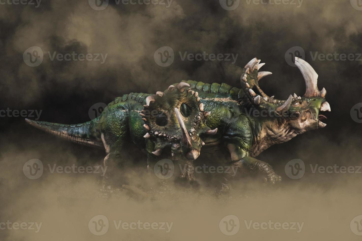 dinosaur , Sinoceratops in the dark photo