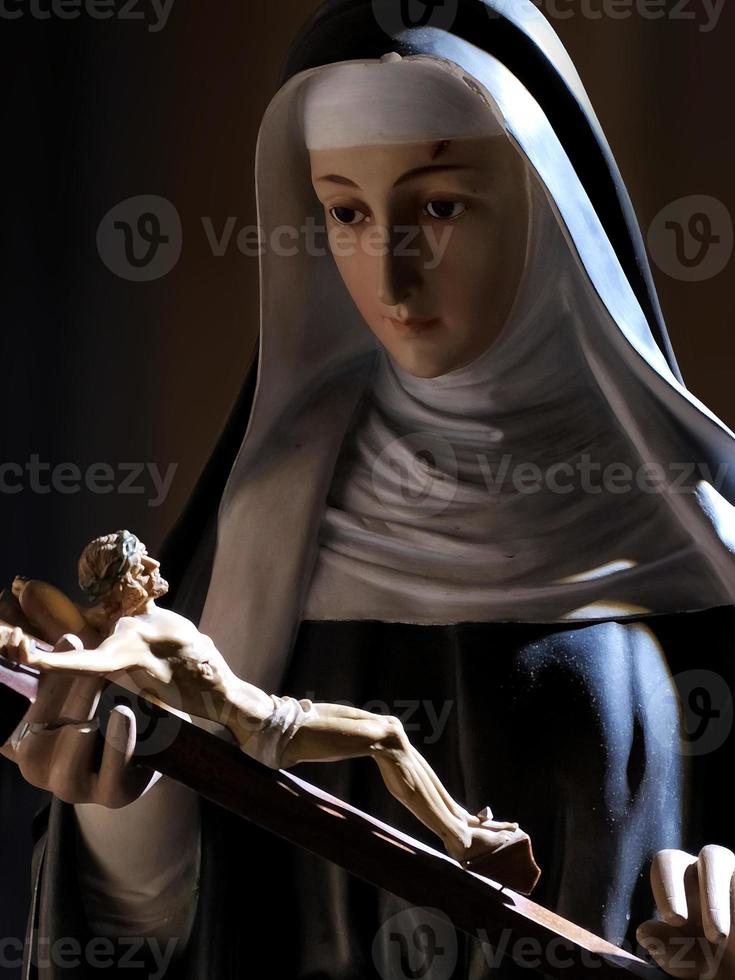 Saint Rita of Cascia.Beautiful half length image of Santa Rita of