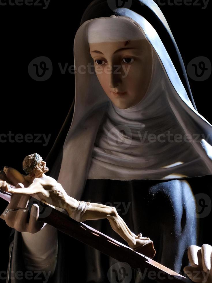 Saint Rita of Cascia.Beautiful half length image of Santa Rita of Cascia.Santa Rita da Cascia is the patroness of impossible causes. photo