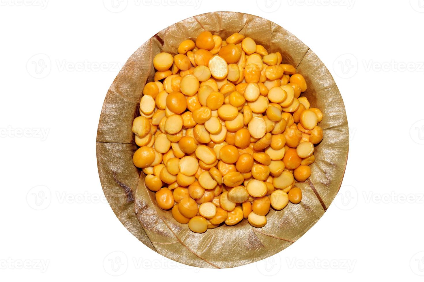 Chana Dal on a Sal Tree Leaf Plate. photo