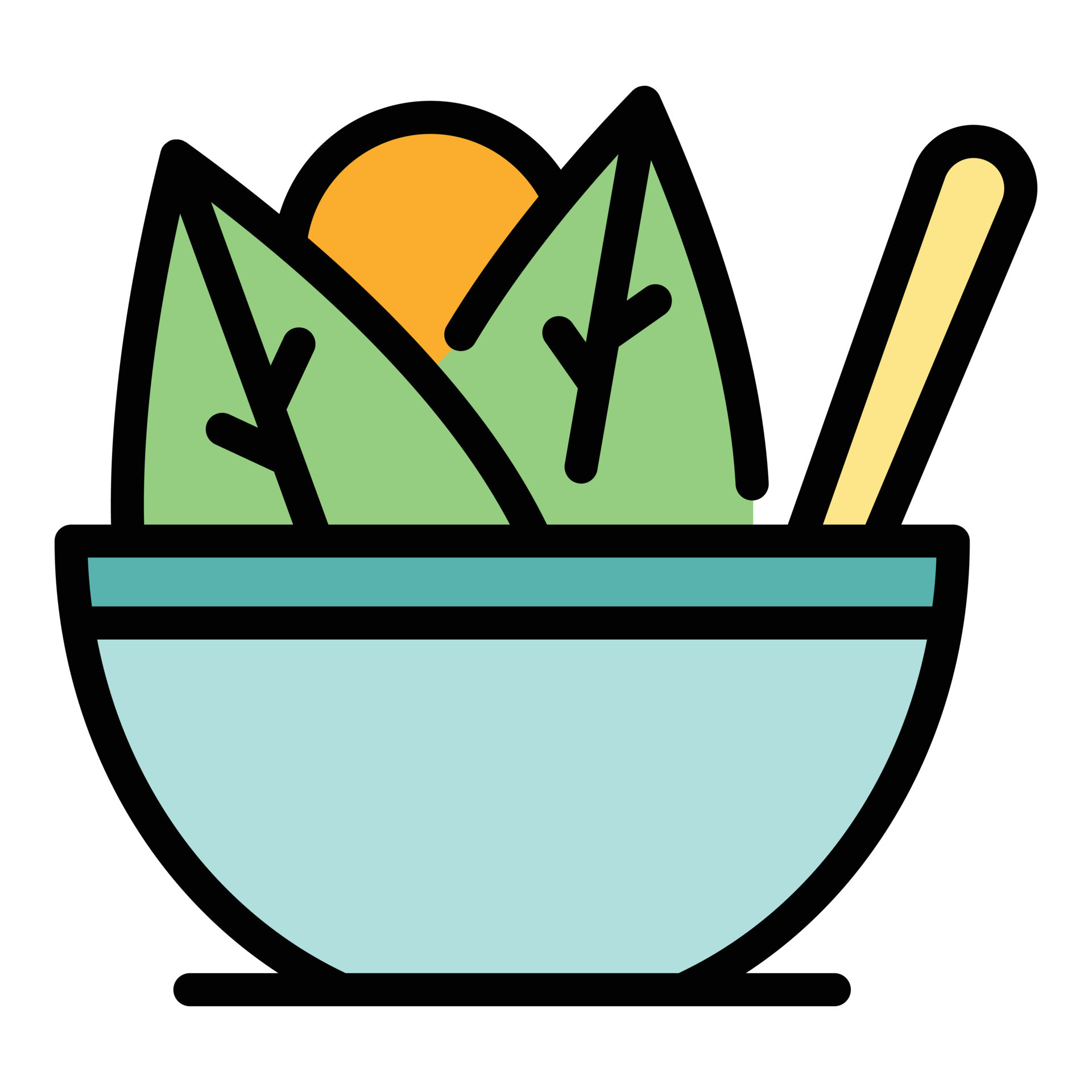 Salad bowl icon color outline vector 15231724 Vector Art at Vecteezy