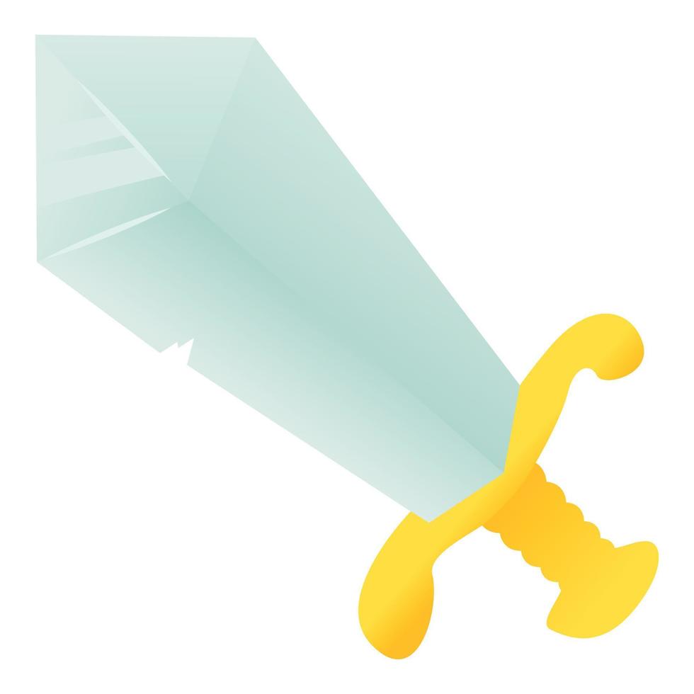 Sword icon, cartoon style vector