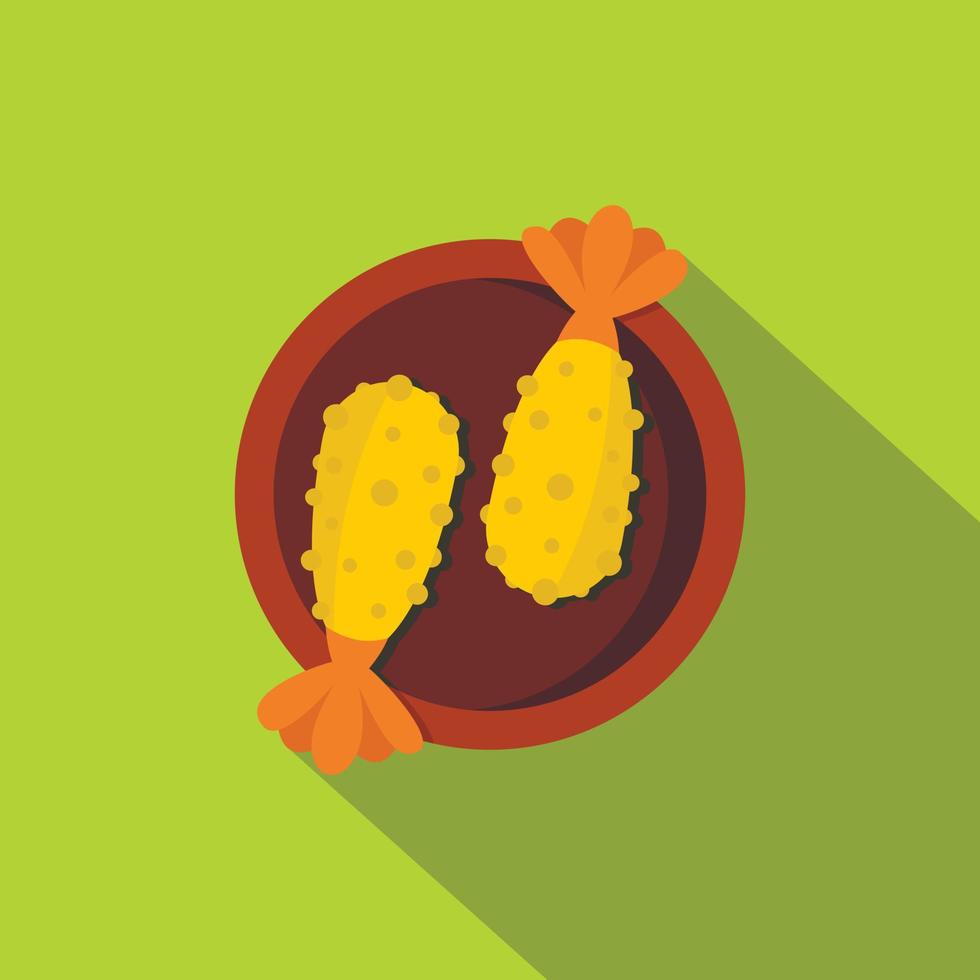 Asian food icon, flat style vector
