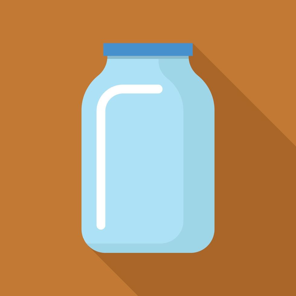 Empty jar icon, flat style vector