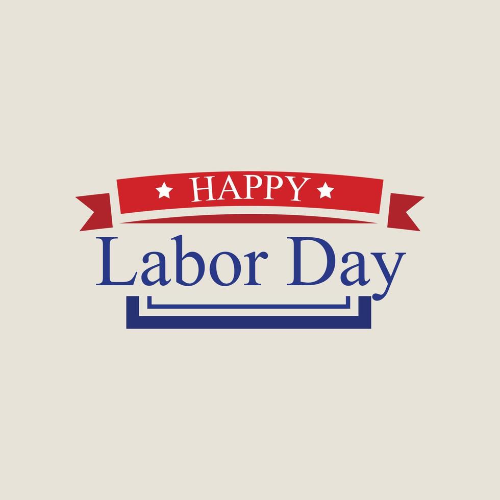 American labor day logo, flat style vector