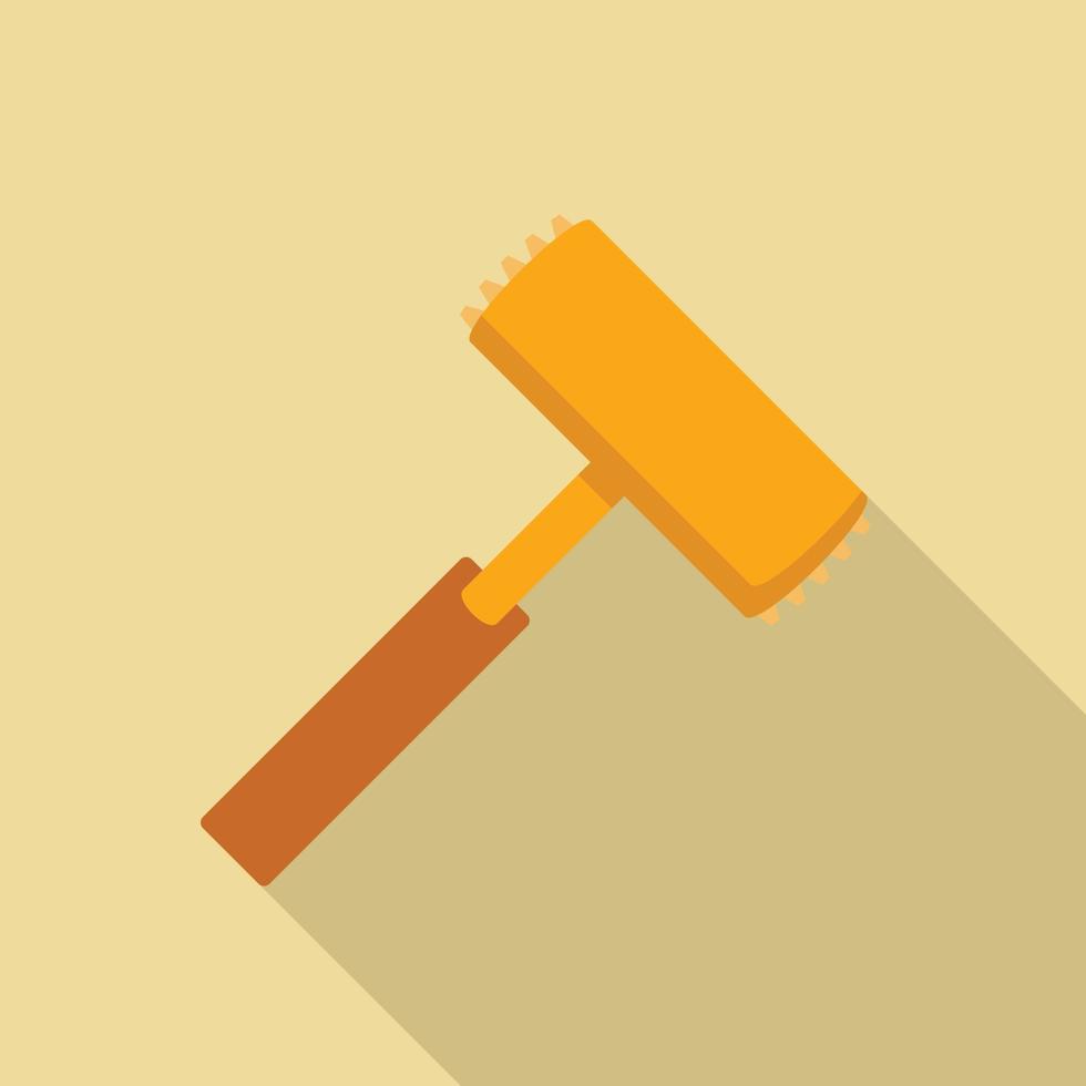 Meat tenderiser icon, flat style vector