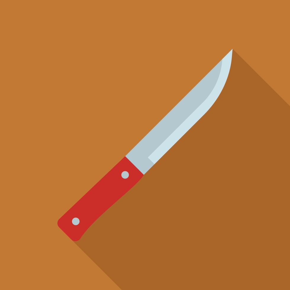 icono de cuchillo, tipo plano vector