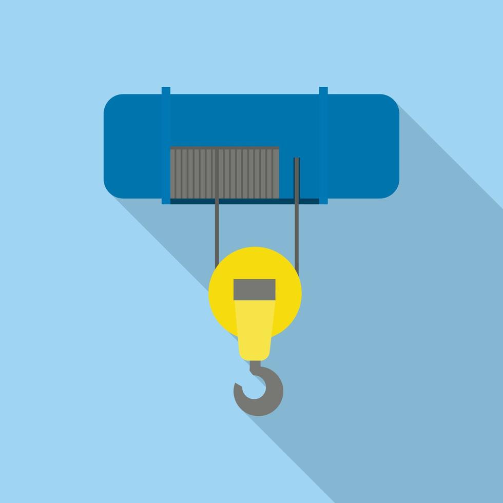 Mobility lift crane icon, flat style vector