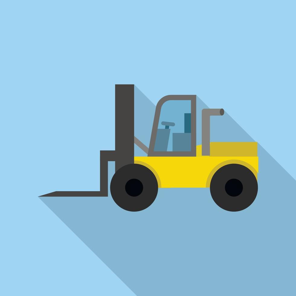 Forklift icon, flat style vector