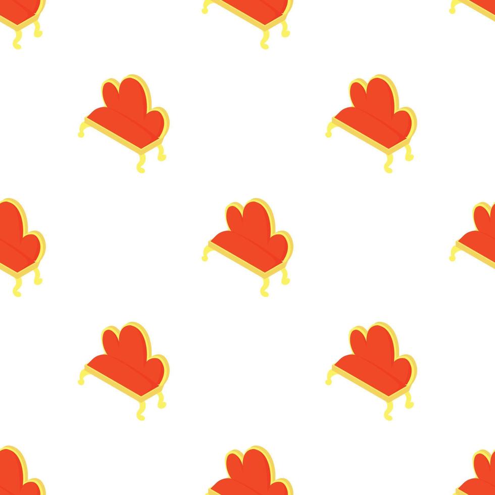Red bench in museum pattern seamless vector