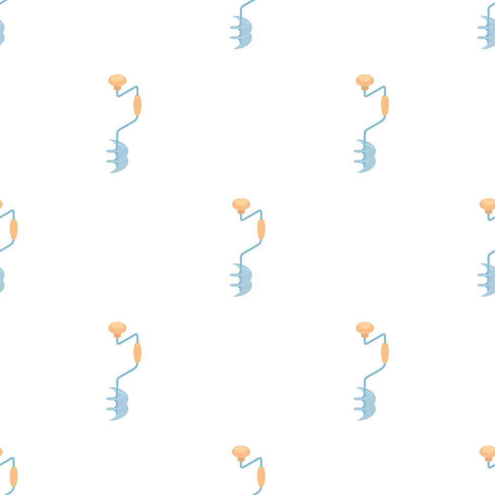 Ice screws for winter fishing pattern seamless vector