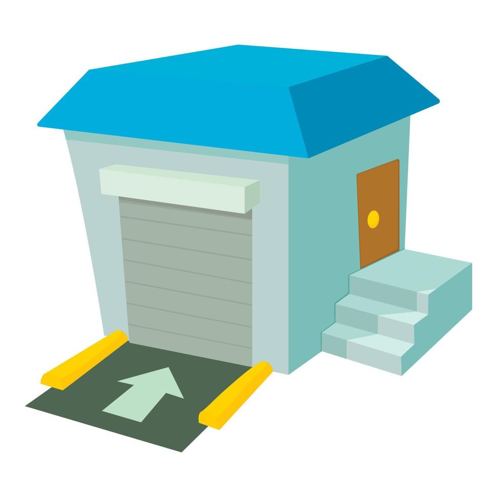 Warehouse icon, cartoon style vector