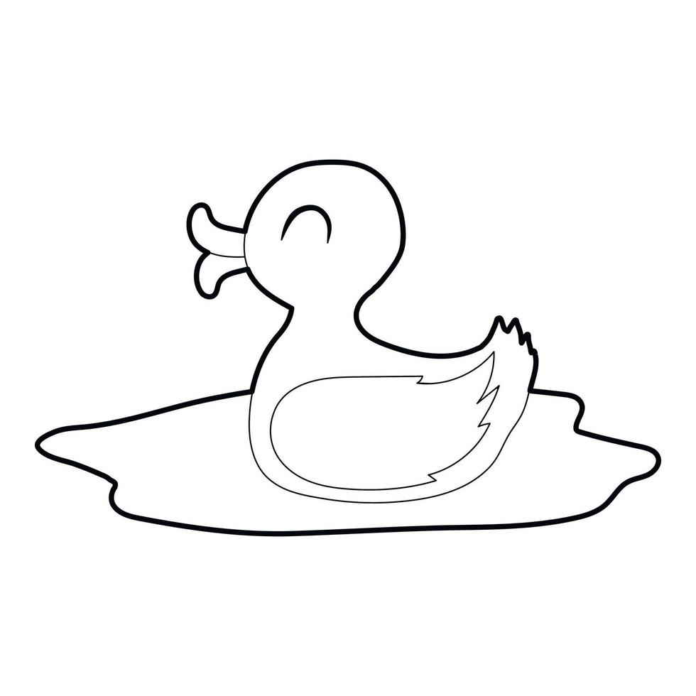 Duck icon, isometric 3d style vector