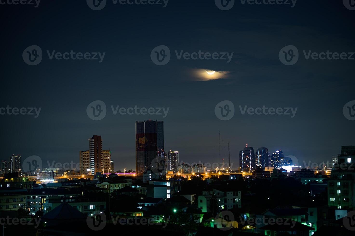 City, accommodation, residence, business, trade, office at night photo