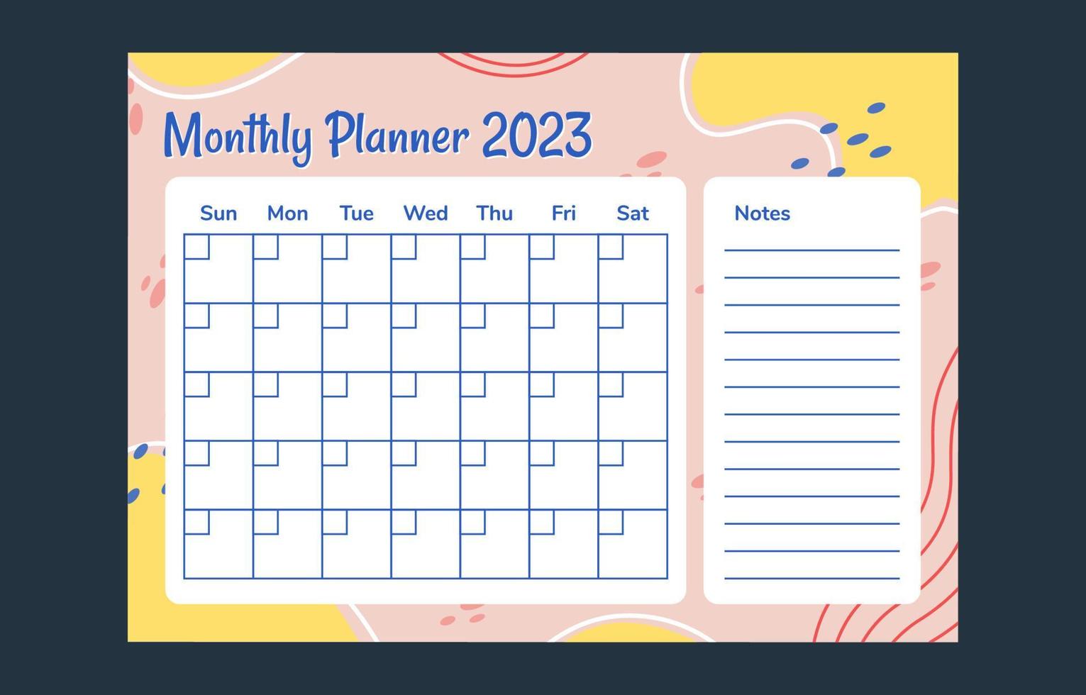 Sweet Pastel Timetable Template vector