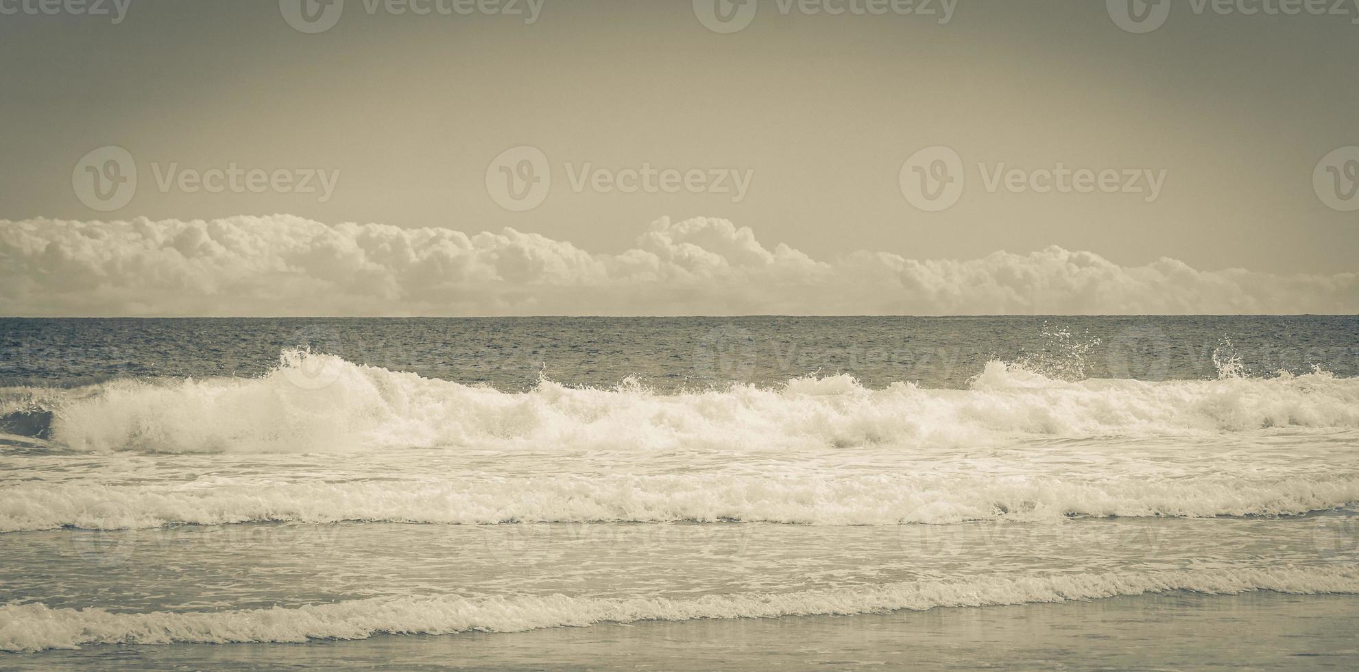 Strong waves Praia Lopes Mendes beach Ilha Grande island Brazil. photo