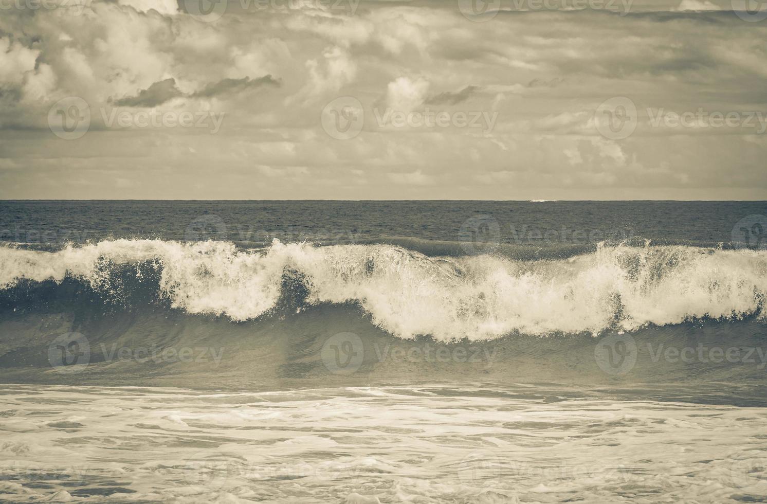 Strong waves Praia Lopes Mendes beach Ilha Grande island Brazil. photo