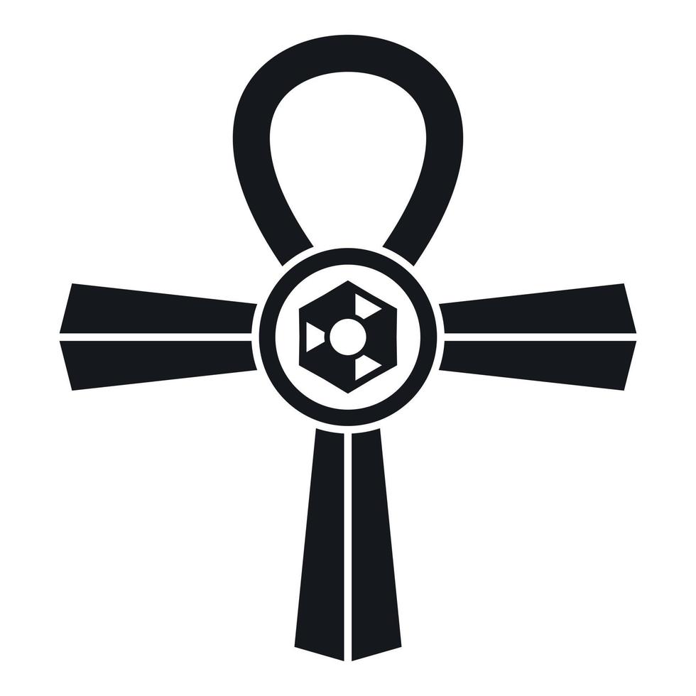 Egypt Ankh symbol icon, simple style vector