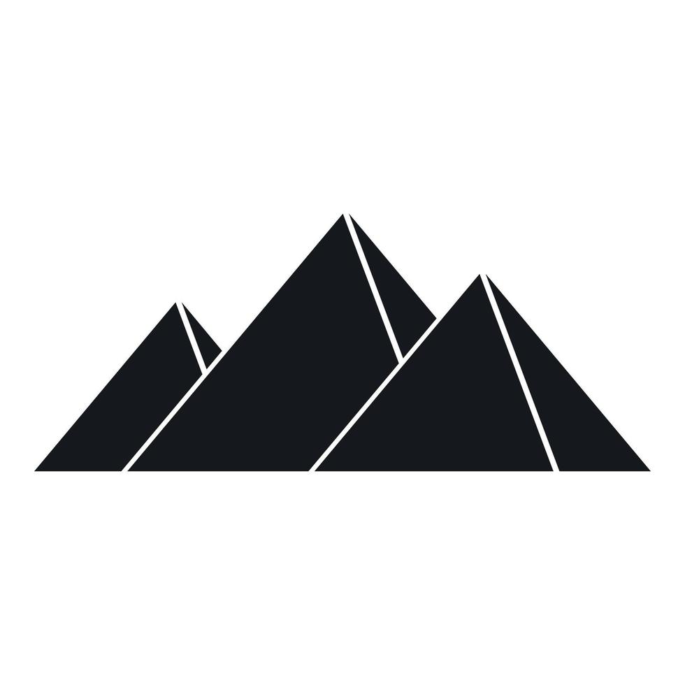 Pyramids in Giza icon, simple style vector