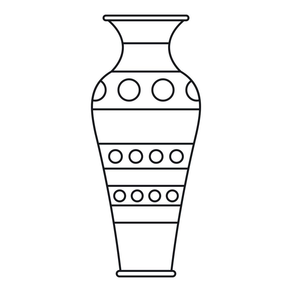 Vase icon, outline style vector