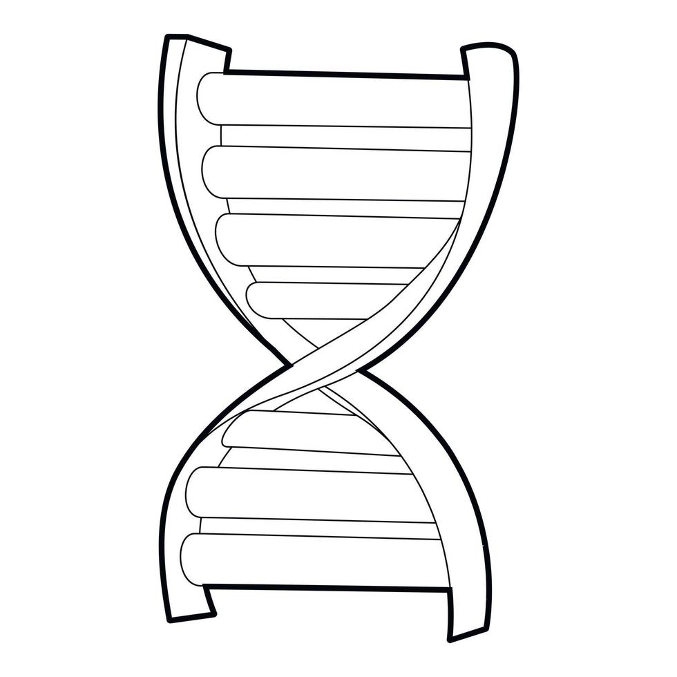 DNA strand icon, isometric 3d style vector