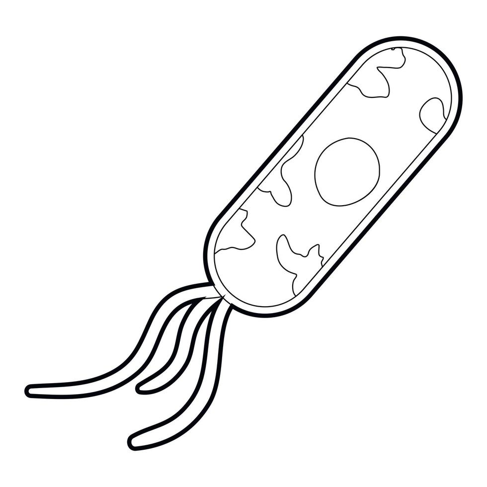 icono de microbio, estilo 3d isométrico vector